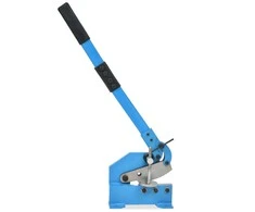 Metalo žirklės su svirtimi, mėlynos spalvos, 125mm