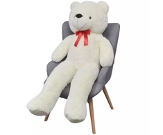 Minkštas žaislinis šuo, pliušinis, baltas, 242 cm