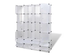Modulinė spinta, 18 skyrių, balta 37 x 146 x 180,5 cm