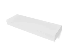 Pakabin. sien. lentynos su stalčiais, 2vnt., baltos, 80cm