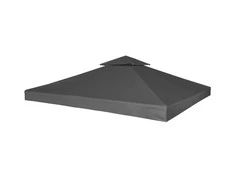 Pakait. pavėsinės uždangalas, 310g/m², tams. pilkos sp., 3x3m