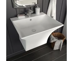 Prie sienos mont. praustuvas, baltas, 500x450x410mm, keramika