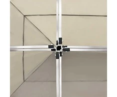 Prof. išskleidž. proginė palapinė su sien., kreminės sp., 6x3m