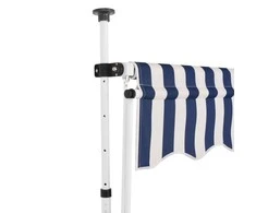 Rankiniu būdu ištraukiama markizė, mėlyni/balti dryžiai, 150cm