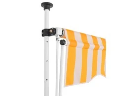 Rankiniu būdu ištraukiama markizė, oranžiniai/balti dryžiai, 250cm