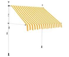 Rankiniu būdu ištraukiama markizė, oranžiniai/balti dryžiai, 200cm