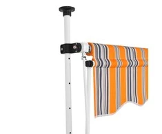 Rankiniu būdu ištraukiama markizė, geltoni/mėlyni dryžiai, 250cm