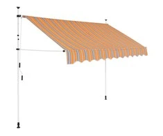 Rankiniu būdu ištraukiama markizė, geltoni/mėlyni dryžiai, 300cm