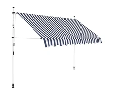 Rankiniu būdu ištraukiama markizė, mėlyni/balti dryžiai, 300cm