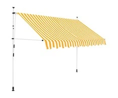 Rankiniu būdu ištraukiama markizė, oranžiniai/balti dryžiai, 250cm