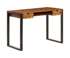 Rašomasis stalas, 110x55x78cm, rausv. dalb. med. mas. ir plien.