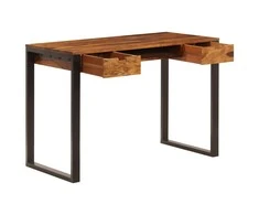 Rašomasis stalas, 110x55x78cm, rausv. dalb. med. mas. ir plien.