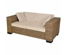 Sofa Septynių dalių dvivietės sofos komplektas, ratanas