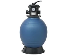 Smėlio filtras baseinui su 6 pozicijų vožtuvu, mėlynas, 460mm