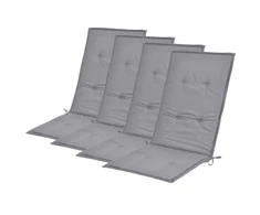 Sodo kėdės pagalvėlės, 4vnt., pilkos, 120x50x3cm, audinys