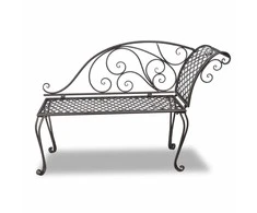Sodo krėslas, 128 cm, plienas, antikvarinis, rudas