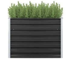 Sodo lovelis, antracito, 100x40x77cm, plienas, aukštas