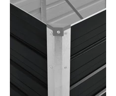 Sodo lovelis, antracito, 160x40x77cm, plienas, aukštas