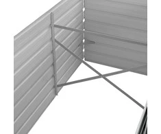 Sodo lovelis, antracito, 240x80x45cm, plienas, aukštas