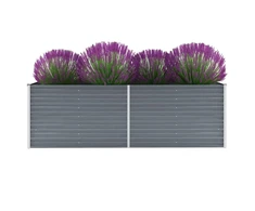 Lovelis, pilkas, galvanizuotas plienas, 240x80x77cm