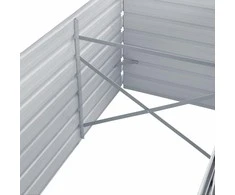 Lovelis, pilkas, galvanizuotas plienas, 320x80x77cm