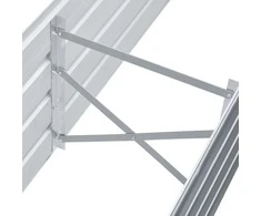 Lovelis, pilkas, galvanizuotas plienas, 160x40x45cm