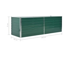 Lovelis, žalias, galvanizuotas plienas, 240x80x77cm