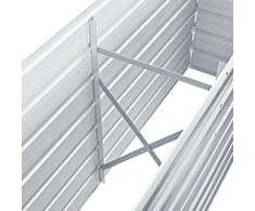Lovelis, pilkos spalvos, 160x40x77cm, galvanizuotas plienas