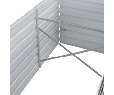 Lovelis, pilkas, galvanizuotas plienas, 320x80x45cm