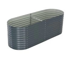 Lovelis, pilkas, 240x80x81cm, galvanizuotas plienas, aukštas
