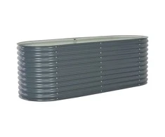 Lovelis, pilkas, 240x80x81cm, galvanizuotas plienas, aukštas