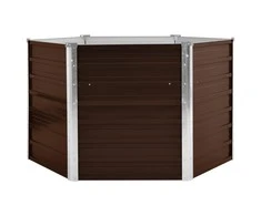 Sodo lovelis, rudas, 129x129x77cm, galvanizuotas plienas, aukštas