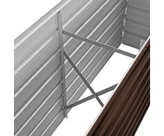 Lovelis, rudas, 160x40x77cm, galvanizuotas plienas, aukštas