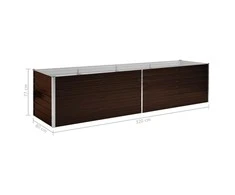 Lovelis, rudas, 320x80x77cm, galvanizuotas plienas, aukštas