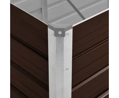Lovelis, rudas, 320x80x77cm, galvanizuotas plienas, aukštas
