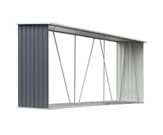 Sodo malkinė, galvanizuotas plienas, 330x84x152cm, pilka