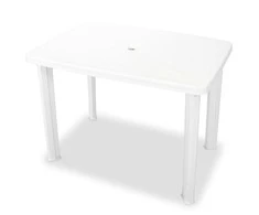 Sodo stalas, baltas, 101x68x72cm, plastikas