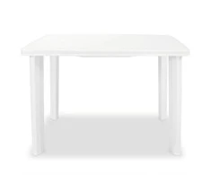 Sodo stalas, baltas, 101x68x72cm, plastikas