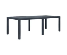 Sodo stalas, antracito sp., 220x90x72 cm, plastikas, rat. imit.