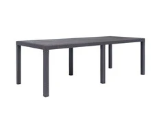 Sodo stalas, rudos sp., 220x90x72 cm, plastikas, rat. imit.