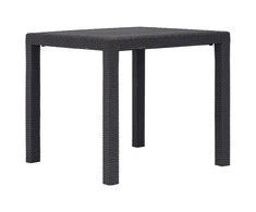 Sodo stalas, rudos sp., 79x79x72 cm, plastikas, rat. imit.