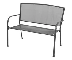 Sodo suoliukas, 108 cm, plienas ir tinklelis, antracito spalvos