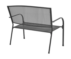 Sodo suoliukas, 108 cm, plienas ir tinklelis, antracito spalvos