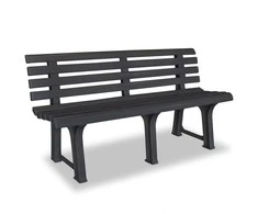 Sodo suoliukas, 145,5cm, plastikas, antracito spalva