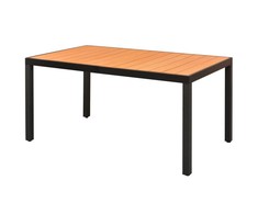 Sodo stalas, rudas, 150x90x74cm, aliuminis ir WPC
