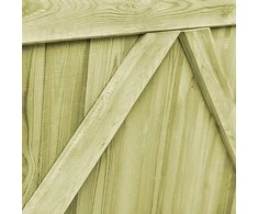 Sodo vartai, 2vnt., 300x100cm, impregnuota pušies mediena