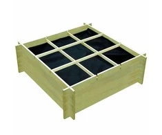 Lovelis daržovėms, 120x120x40cm, impregnuota pušies mediena