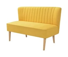 Sofa, audinys, 117x55,5x77cm, geltona