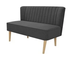 Sofa, tamsiai pilka, audinys, 117x55,5x77cm