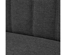 Sofa, tamsiai pilka, audinys, 117x55,5x77cm